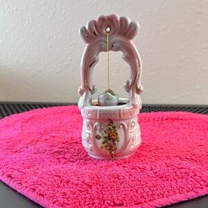 Floral Pink Ceramic Decorative Well